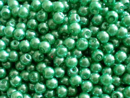 4 mm voskové perličky zelené pastelové