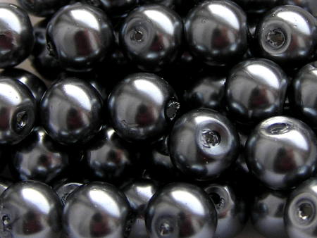 6 mm voskové perličky tmavě šedé