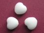 Heart Beads 8 mm white chalk 0300