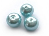 12 mm voskové perle světle modré