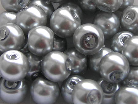 6 mm voskové perličky světle šedé