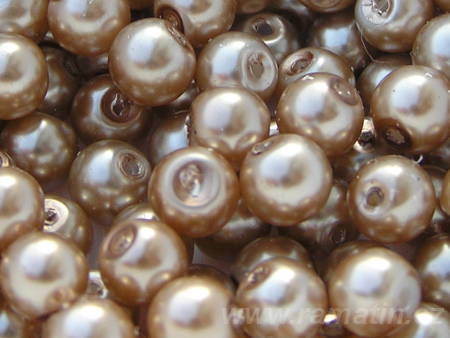 6 mm voskové perle béžové