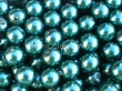 8 mm voskové perličky tmavě tyrkysové