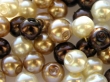 6 mm voskové perle hnědý mix