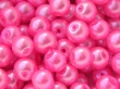 6 mm voskové perličky korálky růžové neon