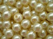 6 mm voskové perle světle béžové