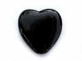 Skleněný korálek srdce 24x22 mm černé